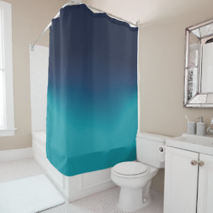 Rideaux De Douche Ombre bleu bleu bleu turquoise brillant dégradé