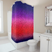 Rideaux De Douche Ombre bleu-rouge (En situation)