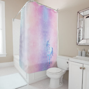 Rideaux De Douche Ombre bleu violet Unicorn