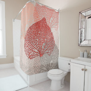 Rideaux De Douche Ombre corail