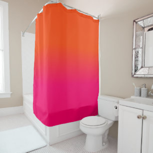 Rideaux De Douche Ombre couleur couleur néon orange et néon rose