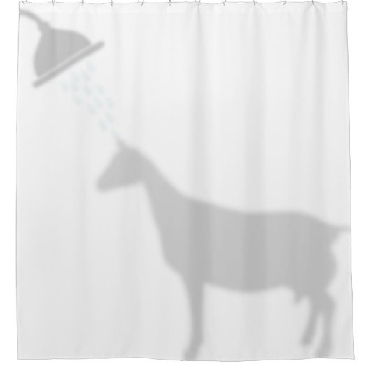 Rideaux De Douche Ombre de chèvre alpine Silhouette Ombres Buddy (Devant)