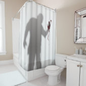 Rideaux De Douche Ombre effrayante et terrifiante de silhouette (En situation)