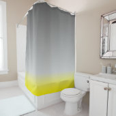 Rideaux De Douche ombré gris jaune moderne (En situation)