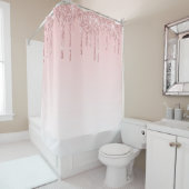 Rideaux De Douche Ombre rose. La Parties scintillant. (En situation)