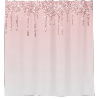 Rideaux De Douche Ombre rose. La Parties scintillant.