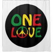Rideaux De Douche One Love, Reggae design (Devant)