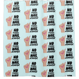 Rideaux De Douche ongles citation vernis à ongles salon déco sans dr