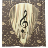 Rideaux De Douche Onglet de guitare de notes musicales personnalisée (Devant)