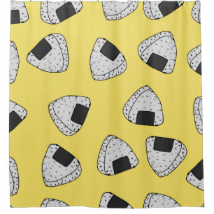 Rideaux De Douche Onigiri (japanese rice ball) background. Seamless