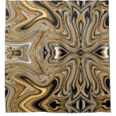 Rideaux De Douche Opulence noire et or (Devant)