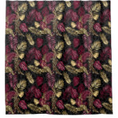 Rideaux De Douche Opulence sauvage Bourgogne & Jungle d'or (Devant)