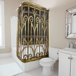 Rideaux De Douche Or Art déco