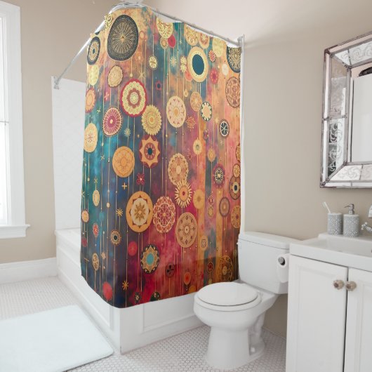 Rideaux De Douche Or suspendu (En situation)