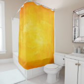 Rideaux De Douche Orange abstrait aquarelle macro texture fond (En situation)