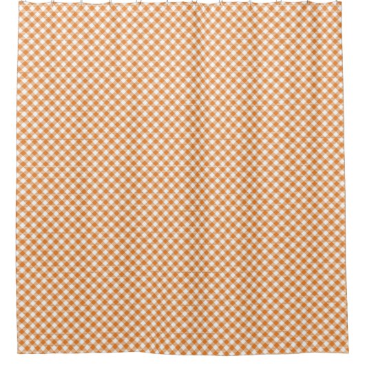 Rideaux De Douche Orange and white checkerboard shower curtain  (Devant)