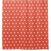 Rideaux De Douche Orange and White Polka Dots (Devant)