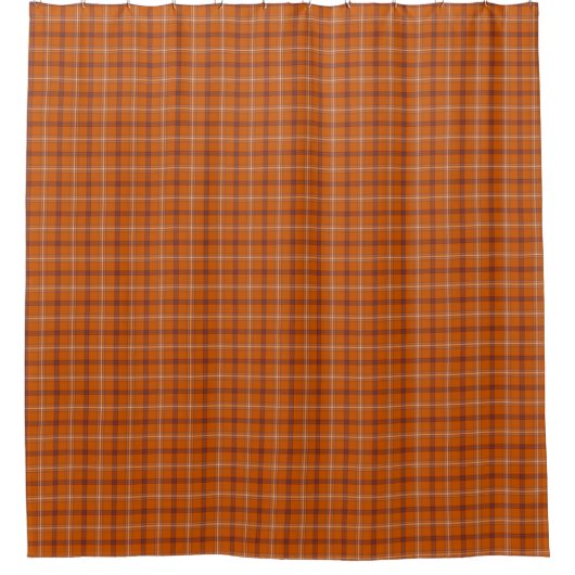 Rideaux De Douche Orange Burgundy Plaid Shower Curtain (Devant)