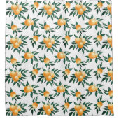 Rideaux De Douche Orange Citrus Tropical Botanical Pattern (Devant)