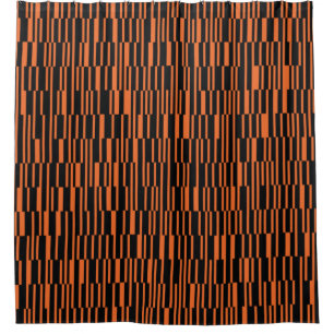 Rideaux De Douche Orange, cool, tendance, art graphique géométrique 