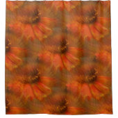 Rideaux De Douche Orange Daisy Flower Nature Motif (Devant)