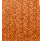 Rideaux De Douche Orange Damask Wallpaper Motif (Devant)