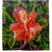 Rideaux De Douche Orange Hibiscus Beauté (Devant)