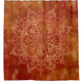 Rideaux De Douche Orange Mandala & Gold Glam Modern Chic (Devant)