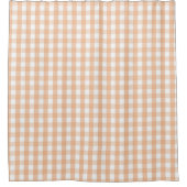 Rideaux De Douche Orange Pastel Gingham Pattern Modern Farmhouse (Devant)