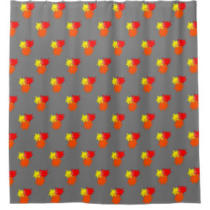 Rideaux De Douche Orange rouge Jaune éclatement