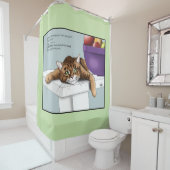 Rideaux De Douche Orange Tabby Cute Traitements (En situation)