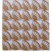 RIDEAUX DE DOUCHE ORANGE TAN ARCHITECTURAL FANS (Devant)