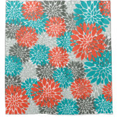 Rideaux De Douche Orange Turquoise (Devant)