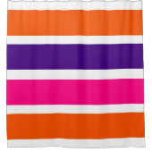 Rideaux De Douche Orange, violet et roses chaudes (Devant)