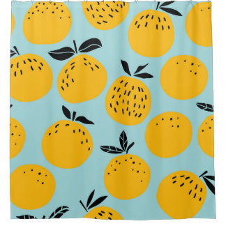 Rideaux De Douche Oranges fruits sans couture motif