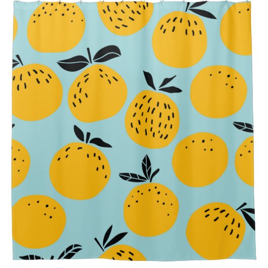 Rideaux De Douche Oranges fruits sans couture motif (Devant)