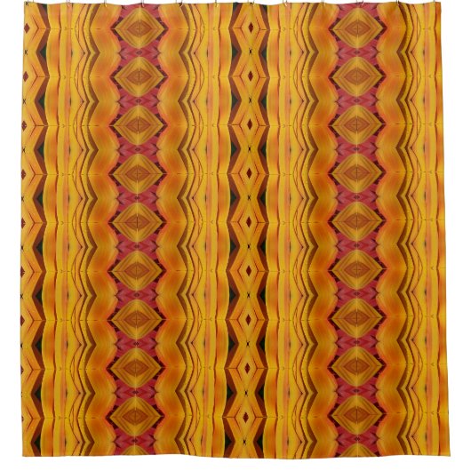 Rideaux De Douche Orangey Ikat (Devant)