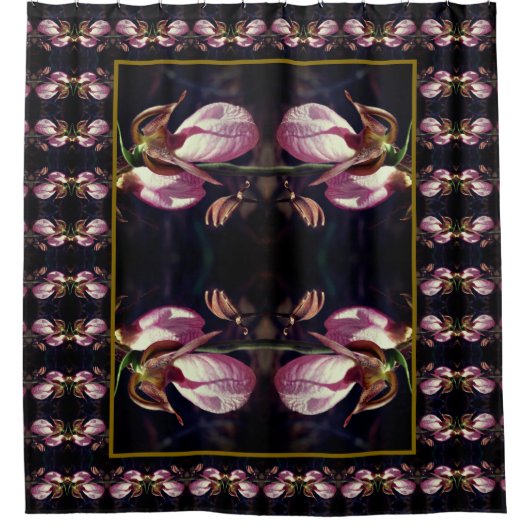 Rideaux De Douche Orchidée à chlipper rose sauvage Abstraite (Devant)
