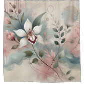 RIDEAUX DE DOUCHE "ORCHIDÉE BLANCHE" (Devant)
