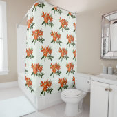 Rideaux De Douche Orchidée Epidendrum orange (En situation)