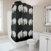 Rideaux De Douche Orchidées blanches romantiques, photo florale trop (En situation)