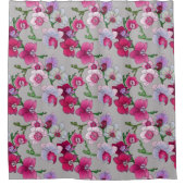 Rideaux De Douche Orchidées roses en fleur (Devant)