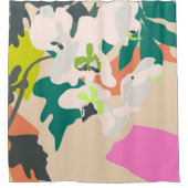 Rideaux De Douche Orchidées tropicales Abstraites Accueil moderne (Devant)