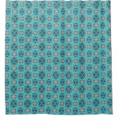 Rideaux De Douche Oreiller turquoise et gris (Devant)