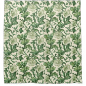 Rideaux De Douche Ornate dark green acanthus leaves pattern (Devant)