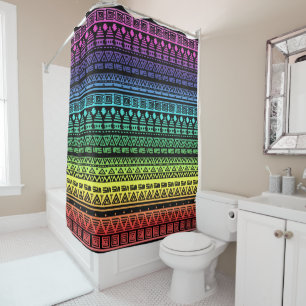 Rideaux De Douche Ornement arc-en-ciel coloré