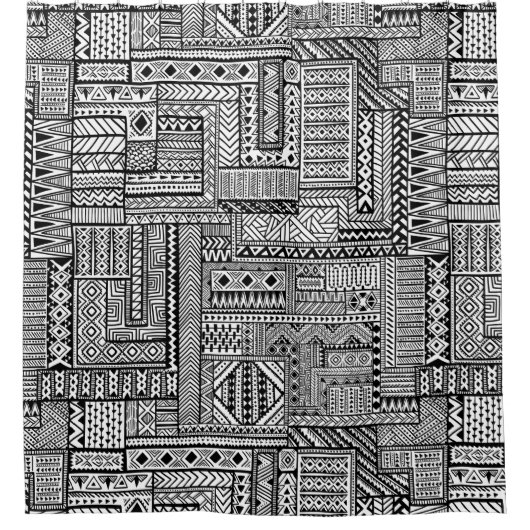 Rideaux De Douche Ornement ethnique (Devant)