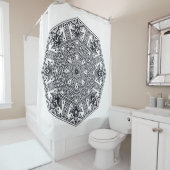 Rideaux De Douche Ornement rond de mandala (En situation)