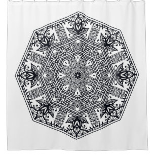 Rideaux De Douche Ornement rond de mandala