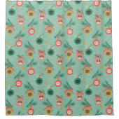 Rideaux De Douche Ornements de chats sur Motif d'arbre (Devant)